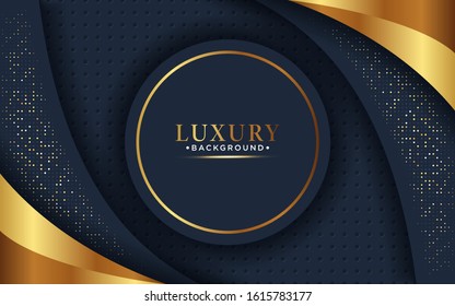 Abstract 3D background with a combination of luminous gold dots in 3D style. Graphic design element. Elegant decoration. EPS 10
