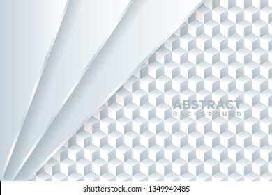 Abstract 3D background with a combination of polygons in 3D style. Graphic design element. Elegant decoration.