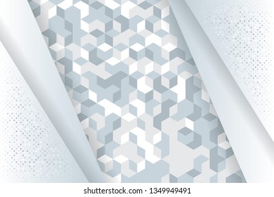 Abstract 3D background with a combination of polygons in 3D style. Graphic design element. Elegant decoration.