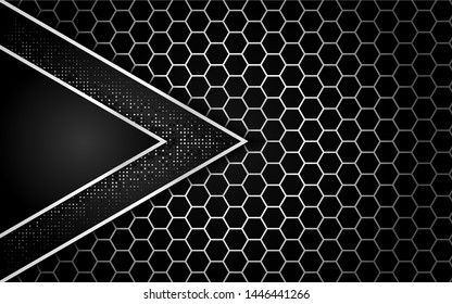 Abstract 3D background with a combination of triangle & polygons metalic.