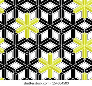 Abstract 3d background with crosses. seamless pattern. Vector illustration