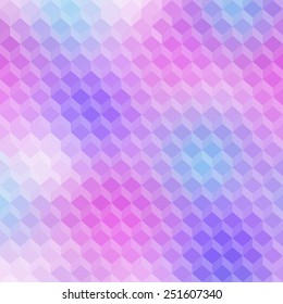 Abstract 3d background with cubes in vintage colors. Bright colorful texture. Vector illustration