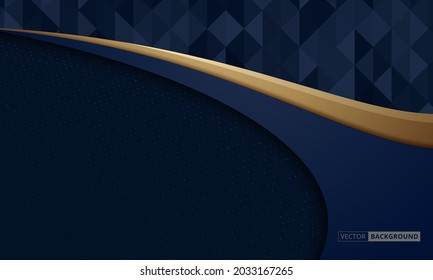 Resumen de fondo 3d con capas de papel azul oscuro