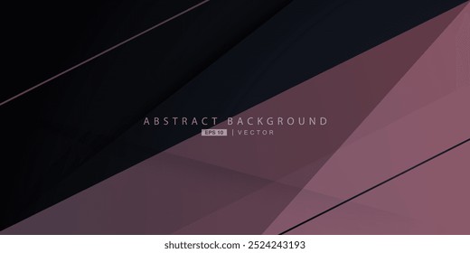 Abstractas fondo 3D con diseño de Formas de superposición gris oscuro y marrón. Fondo oscuro con diseño de patrón marrón. Fondo futurista de lujo moderno. Vector Eps10.
