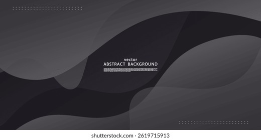 Abstract 3D background dark grey wave with realistic shadow design. Creative premium gradient. smart design 3d cover business design. Vector eps10