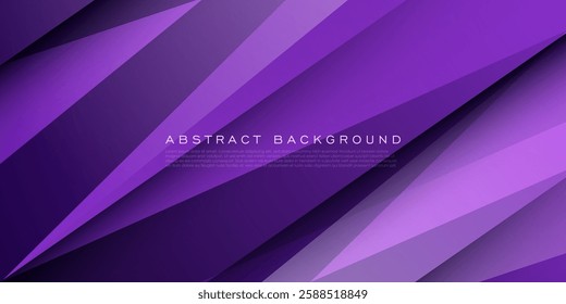 Abstract 3D background with dark purple color design. Overlap realistic triangle with shadow pattern. Eps10 vector