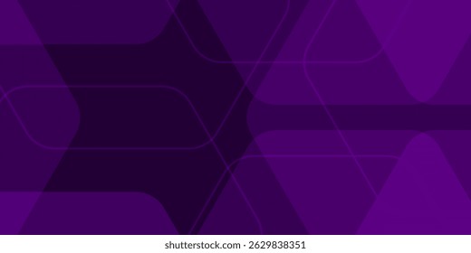 Abstract 3D background with dark purple color. Hexagonal pattern overlay shapes. Cool design. Eps10 vector illustrator