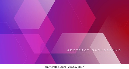 Abstract 3D background with dark red and blue gradient color. Hexagonal pattern overlay shapes. Cool design. Eps10 vector