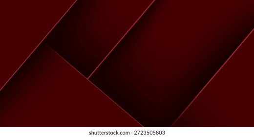 Abstrakter 3D-Hintergrund mit dunkelroter Farbverlauf-Illustration Hintergrund mit 3D-Look-Design. Quadrat mit Schatten- und Lichtmuster überlappen. Cooles Design und Luxus. EPS10-Vektor