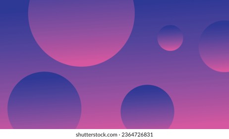 Abstract 3D background design. Shades of blue and pink. With ball shapes