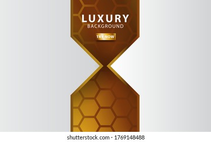 Abstract 3d background with gold paper layers. Vector geometric illustration shapes texture with golden glittering. Graphic design element. Elegant decoration