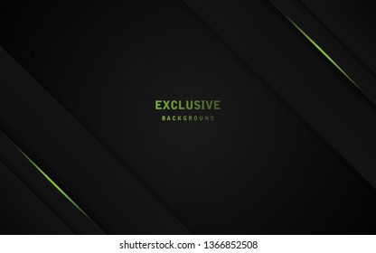 Abstract 3d background with green line and glitters overlap layer on space for text and background design