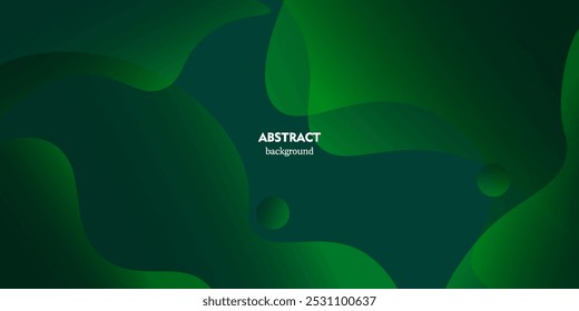 Abstract 3d background with green liquid wave pattern. Bright gradient color design. Simple background with abstract geometric pattern. Eps10