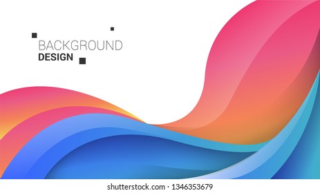 Abstract 3D background with a liquid form of combination of colorfull. Vector EPS 10