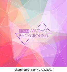 Abstract 3D background. The main elements of lines and triangles.