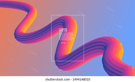 Abstract 3d Background. Modern Colorful Liquid. Vector Illustration Eps10. Trendy Abstract Fluid Design for Poster, Brochure, Layout.Fluid 