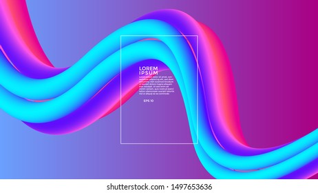 Abstract 3d Background. Modern Colorful Liquid. Vector Illustration Eps10. Trendy Abstract Fluid Design for Poster, Brochure, Layout.Fluid 