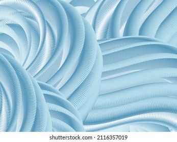 Abstract 3d background. Modern stylish wave pattern in blue tones. Design element.