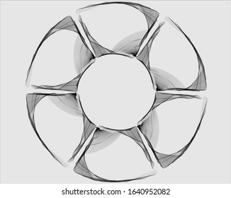 Abstract 3d background with optical illusion wave. Black and white horizontal lines with wavy distortion effect for prints, web pages, template, posters, monochrome backgrounds and pattern