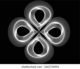 Abstract 3d background with optical illusion wave. Black and white horizontal lines with wavy distortion effect for prints, web pages, template, posters, monochrome backgrounds and pattern