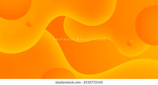 Abstract 3d background orange fluid wave pattern. Bright gradient color design. Abstract geometric pattern simple background for banner, brochure, presentation design, and business card. Eps10 vector