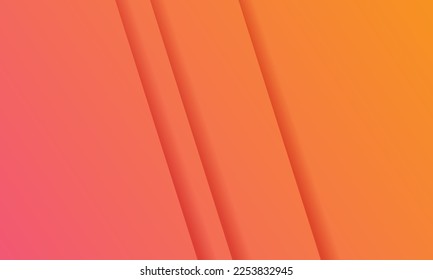 Abstract 3d background with orange paper layers. Vector geometric illustration of sliced shapes. Graphic design element. Minimal design. Decoration for business presentation