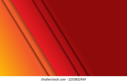 Abstract 3d background with orange red paper layers. Vector geometric illustration of sliced shapes. Graphic design element. Minimal design. Decoration for business presentation