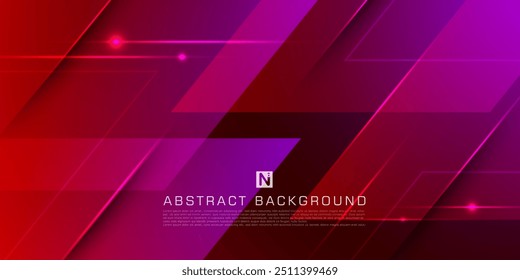 Abstract 3d background with overlap red and purple color shape and lines. Trendy illustration with overlap pattern on background. Smart design for your promotions. Eps10 vector