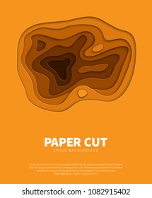 Abstract 3D background. Paper cut shapes. Template for your design works. Vector illustration.