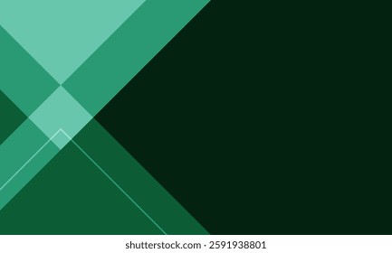 Abstract 3D background paper cut green color combination of green square pattern bright color gradient in background.