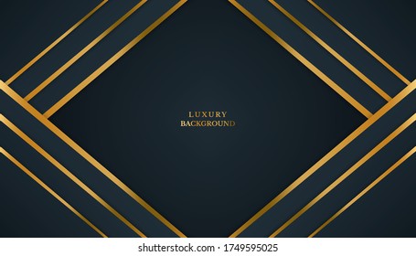 Abstract 3d background paper layers. Vector geometric illustration of carbon sliced shapes textured with golden glittering lines. Graphic design element. Elegant decoration