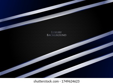 Abstract 3d background paper layers. Vector geometric illustration of carbon sliced shapes textured with golden glittering lines. Graphic design element. Elegant decoration