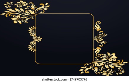Abstract 3d background paper layers. Vector geometric illustration of carbon sliced shapes textured with golden glittering lines. Graphic design element. Elegant decoration