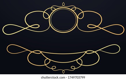 Abstract 3d background paper layers. Vector geometric illustration of carbon sliced shapes textured with golden glittering lines. Graphic design element. Elegant decoration
