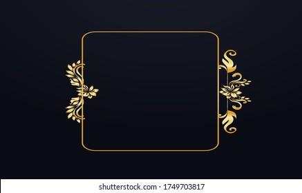 Abstract 3d background paper layers. Vector geometric illustration of carbon sliced shapes textured with golden glittering lines. Graphic design element. Elegant decoration