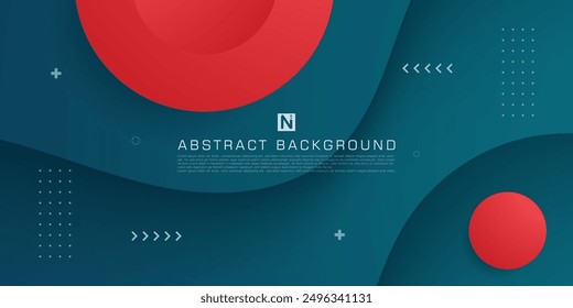 Abstractas diseño de arte de papercut de fondo 3D con diseño de patrón de combinación azul oscuro y naranja. Vector Eps10