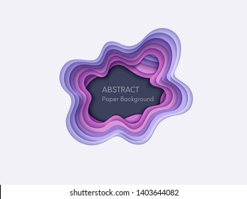 Abstract 3d background with papercut shapes. Paper design, vector creative trendy illustration. Stock vector