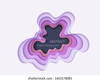 Abstract 3d background with papercut shapes. Paper design, vector creative trendy illustration. Stock vector