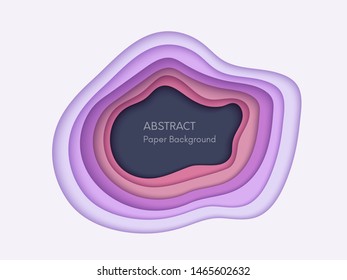 Abstract 3d background with papercut shapes. Paper design, vector creative trendy illustration. Stock vector