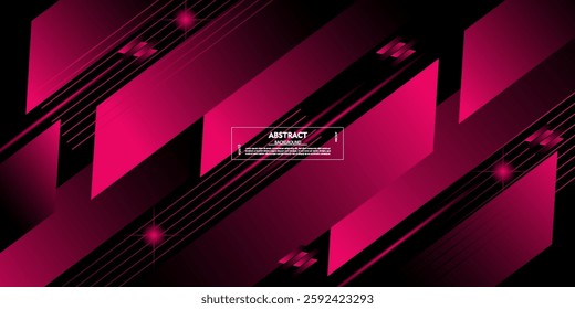 Abstract 3D background with pink color design. Realistic overlapping triangles with dark shadow pattern. Vector Eps10