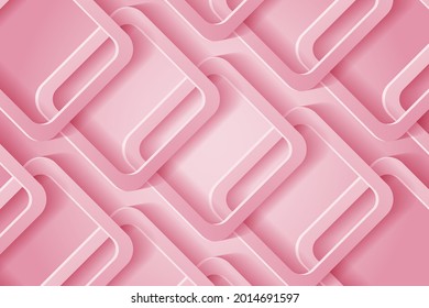 Abstract 3d background with pink papercut. abstract realistic papercut decoration textured. Creative illustration for poster, web, landing, page, cover, ad, greeting, card, promotion. Eps 10 vector