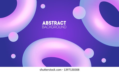 Abstract 3d background with pink shapes
