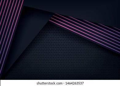 Abstract 3D background with purple lines. Decorative element for design.