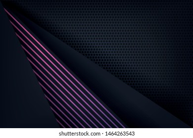 Abstract 3D background with purple lines. Decorative element for design.