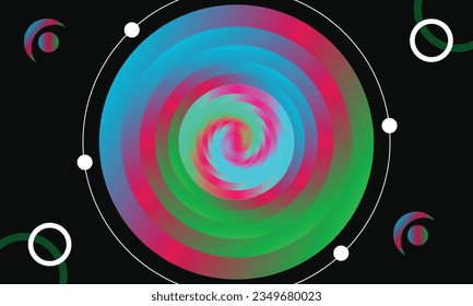Abstract 3D background with purple and pink gradient on dark space. Modern graphic element for use element banner, 
poster, brochure, flyer, and landing page
