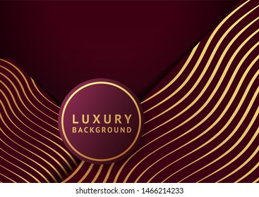 Abstract 3d background with red layers. Vector geometric illustration of carbon sliced shapes textured with glittering dots. Graphic design element. Elegant decoration