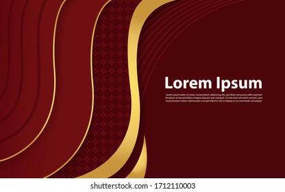 Abstract 3d background with red paper layers.