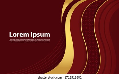 Abstract 3d background with red paper layers.