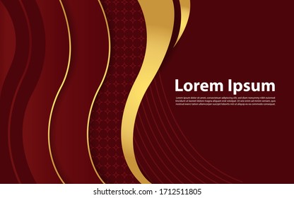 Abstract 3d background with red paper layers.