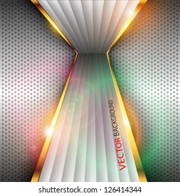 Abstract 3D background shiny metallic, vector.